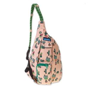 KAVU mini rope bag prickle perfect Cactus Print Sling Bag Tan Green 51240